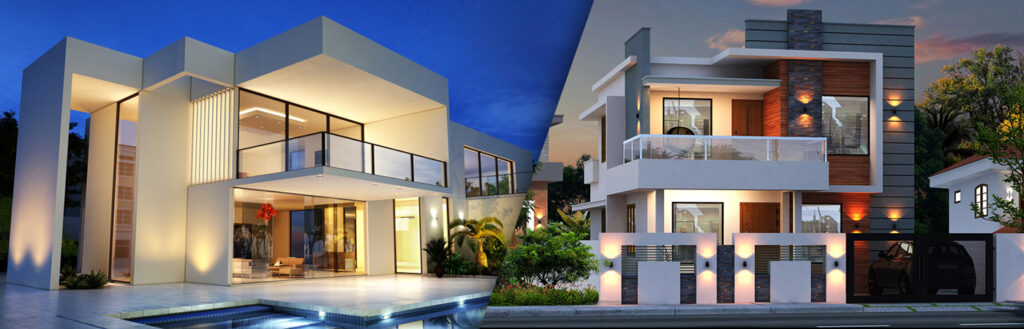Ready-to-move villa property with landscaped surroundings in Kerala