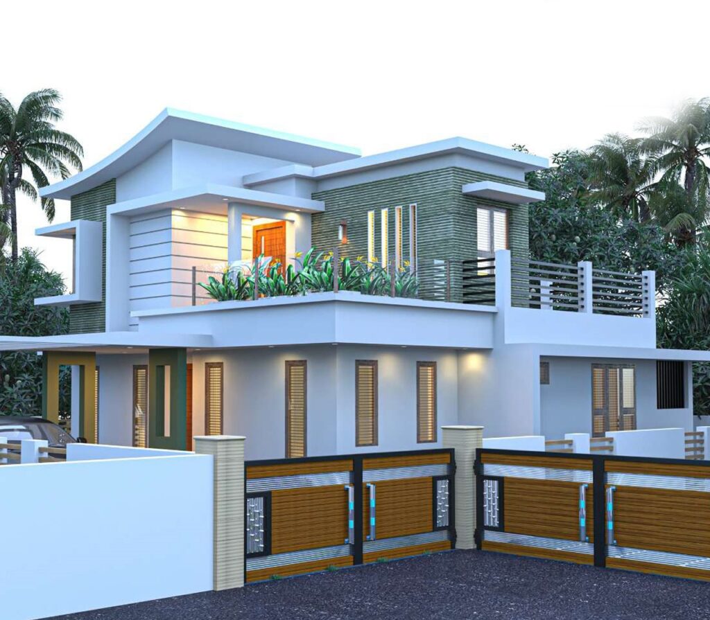 Spacious independent villa with private garden in Kerala